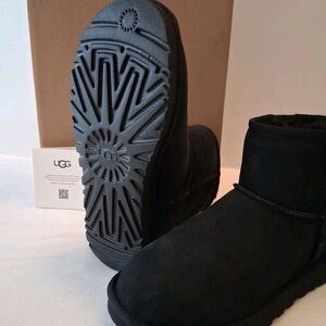 UGG Classic Black Suede Boots Mini 2